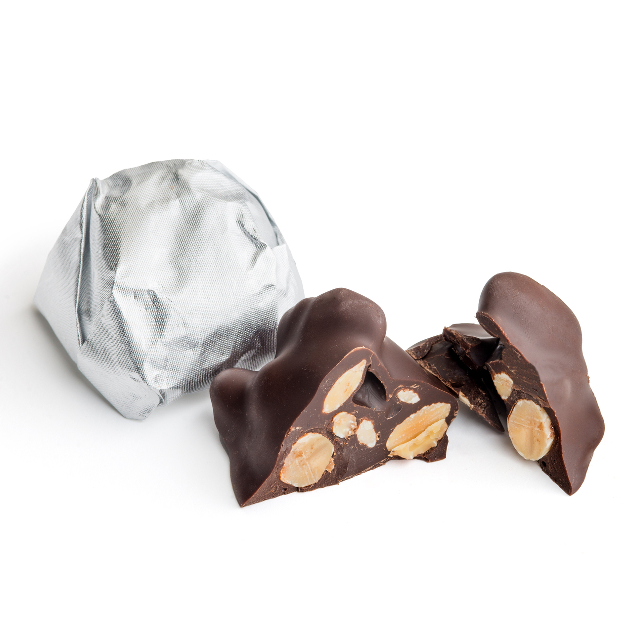 Semi-Sweet Chocolate Almond Clusters.